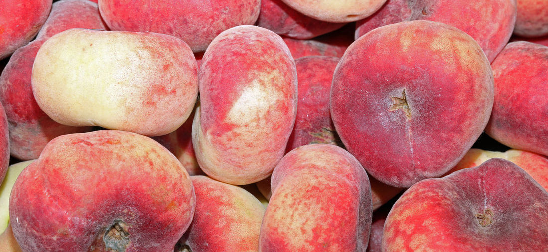 Flat peaches also called saturn peaches