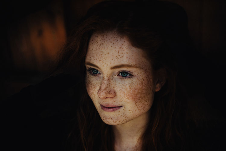 Adult Adults Only Beautiful Woman Beauty Close-up Confidence Freckles Headshot Looking At Camera Night One Person One Woman Only Only Women People Portrait Women Young Adult Young Women