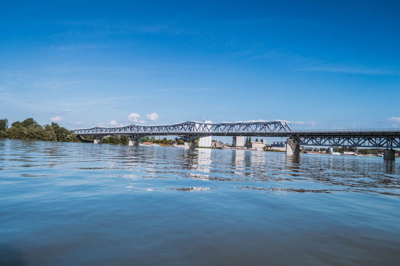 Metallic bridge over danube river