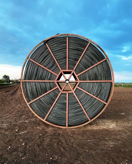 Water reel in field