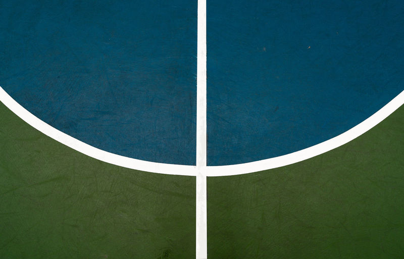 Directly above shot of empty basketball court