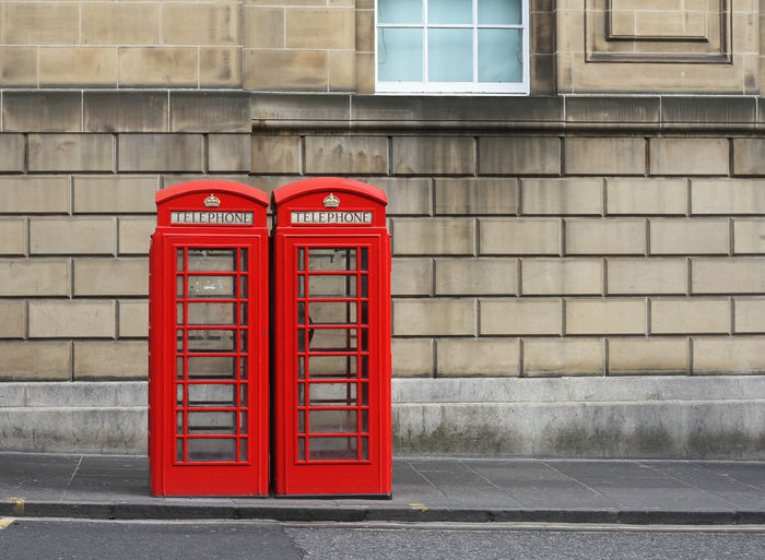 Red phone booths