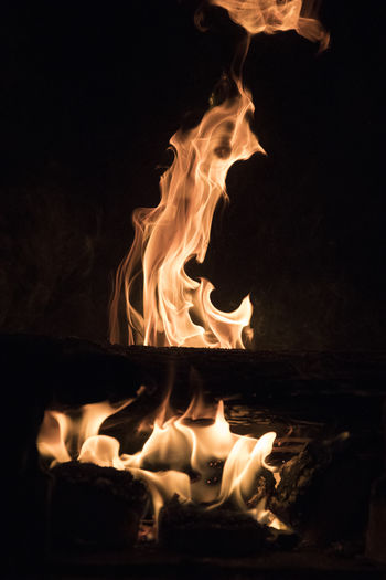 Close-up of bonfire