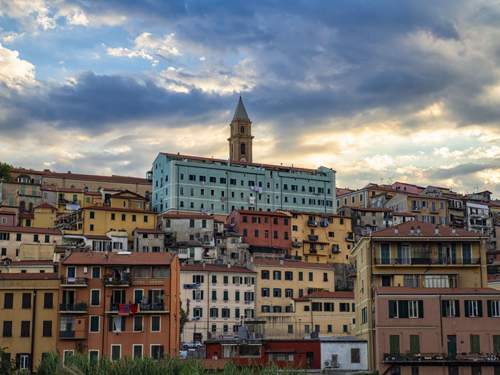 Skyline of the old ventimiglia a town in liguria