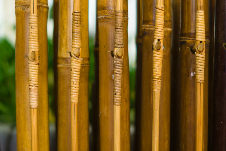 Angklung, the traditional music instruments from sundanese, west java, indonesia, made from bamboo
