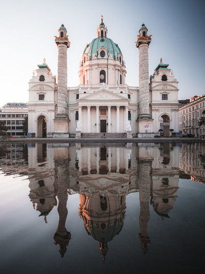 Reflection of cathedral in water