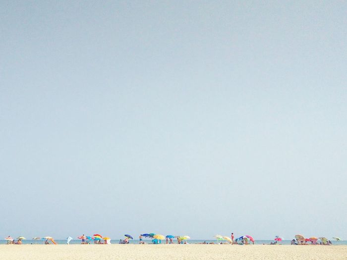 Tourists on beach