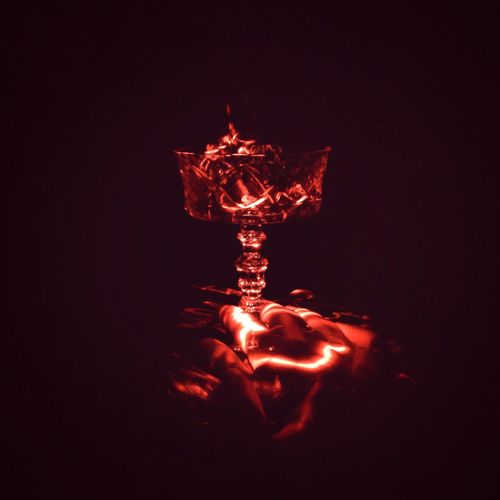 Fire in dark room