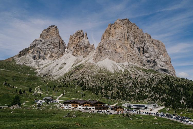 Hotel at the base of the mountain in selva di val gardena