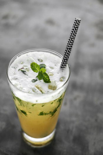 Close-up of drink on table