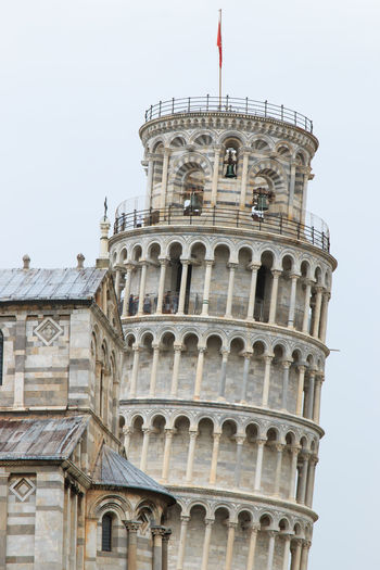 Low angle view of leaning tower of pisa
