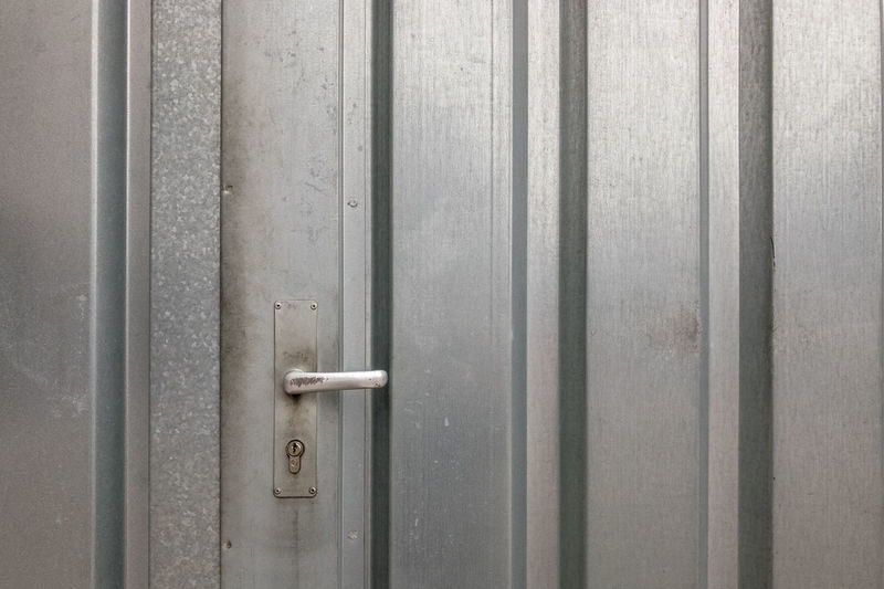 Full frame shot of closed metal door