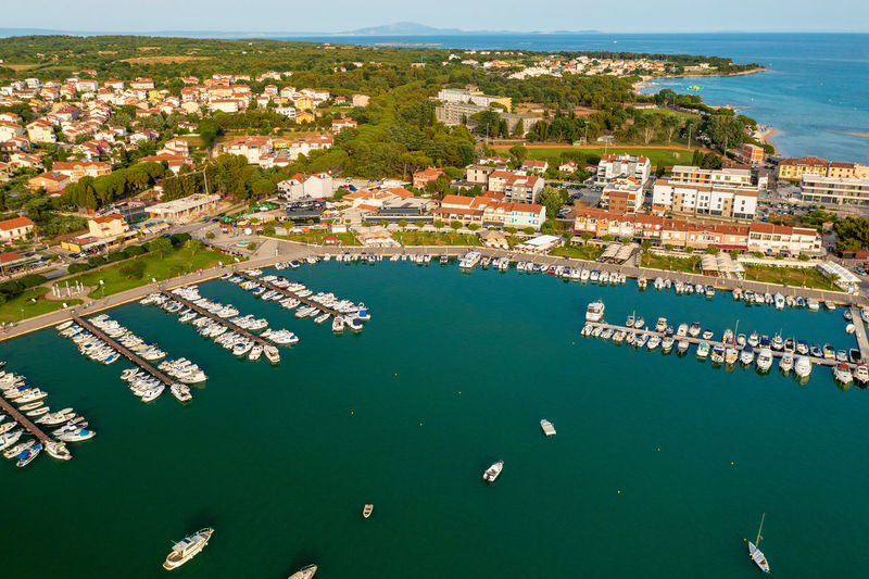 Aerial view of medulin town in istra, croatia