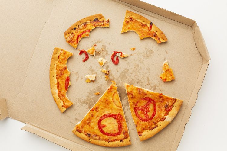 High angle view of food on table