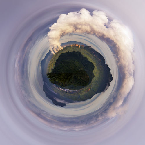 Digital composite image of sky