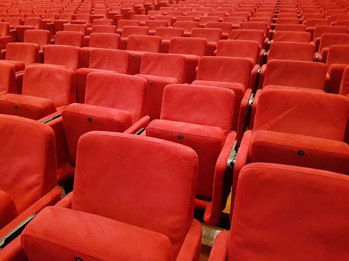 Full frame shot of empty chairs