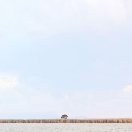 Idyllic shot of river against sky