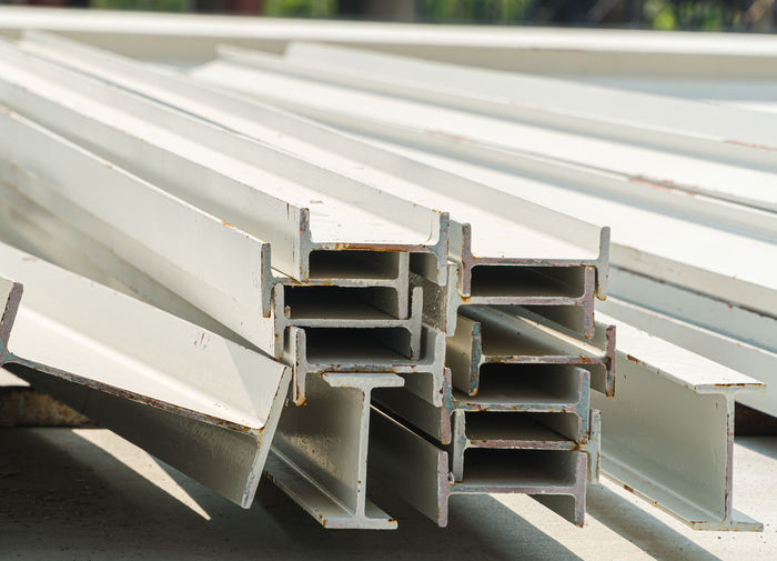 Close-up of metallic pipes