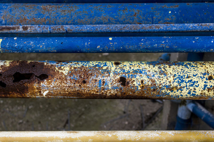 Close-up of blue wall