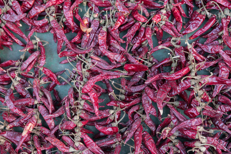 Full frame shot of red peppers
