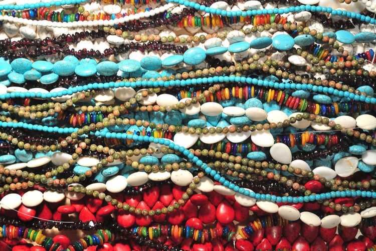 High angle view of multi colored for sale in market