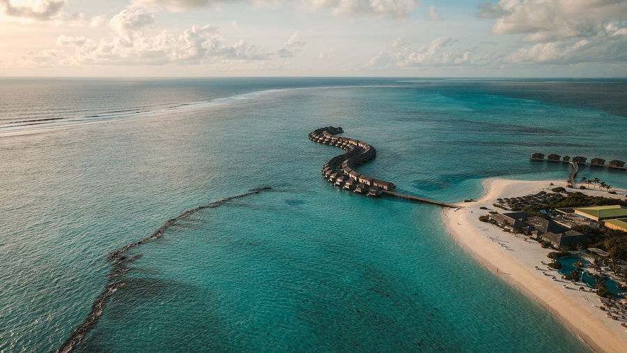 Sunny day in maldives islands