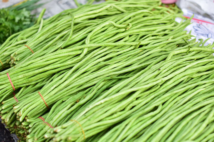 Close-up of green for sale in market
