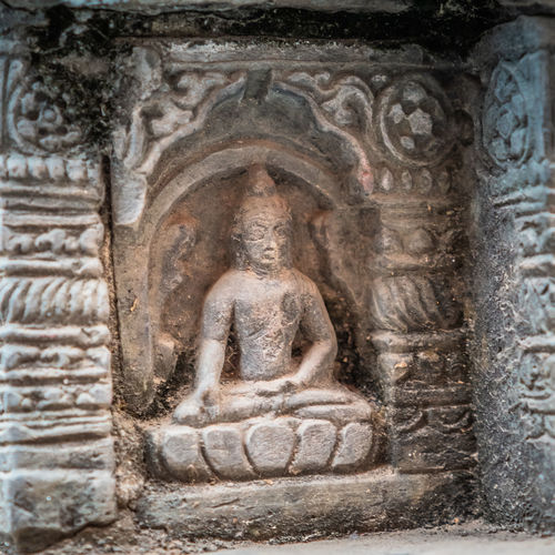 Close-up of buddha sculpture