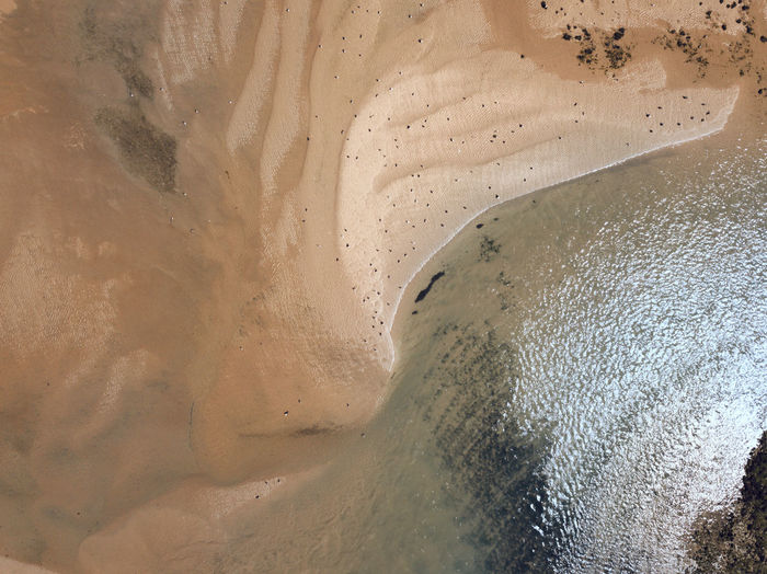 Sand dunes in sea