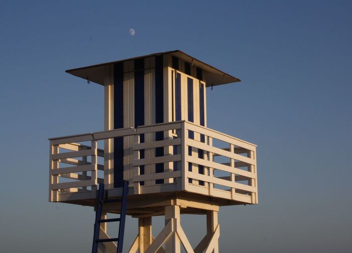 Lifeguard watch tower on a beach in southern spain