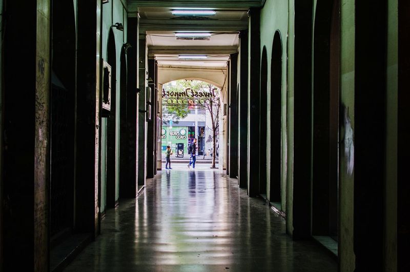 People in corridor
