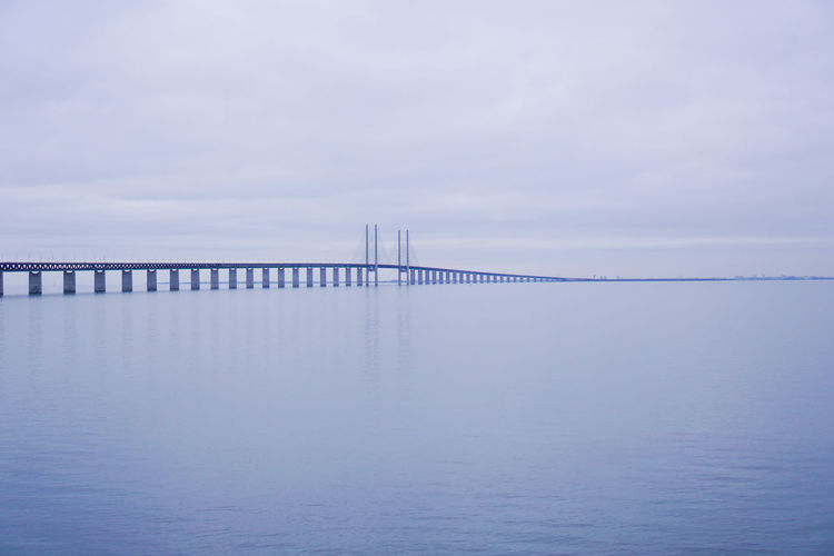 Öresund bridgte against grey sky