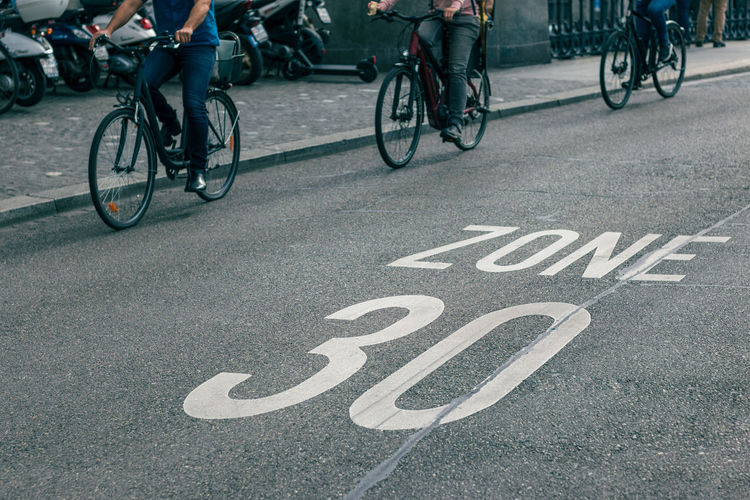 Bicycles on street