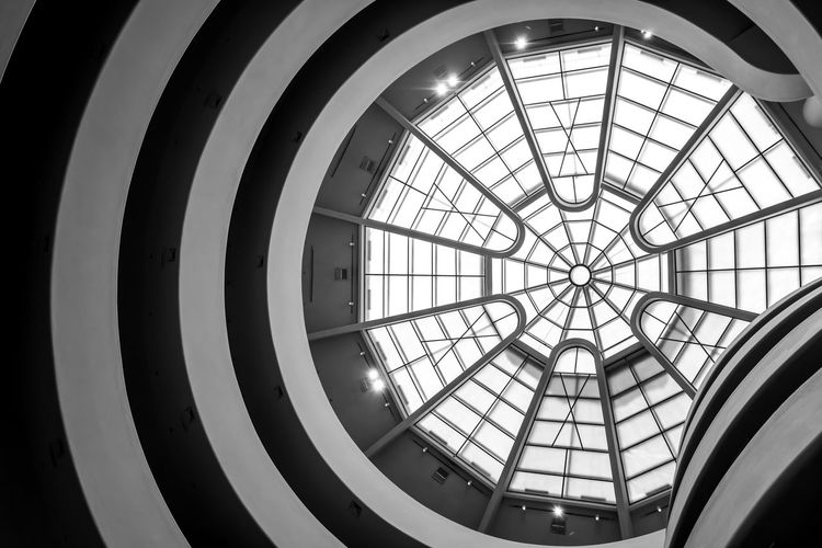 Low angle view of spiral staircase