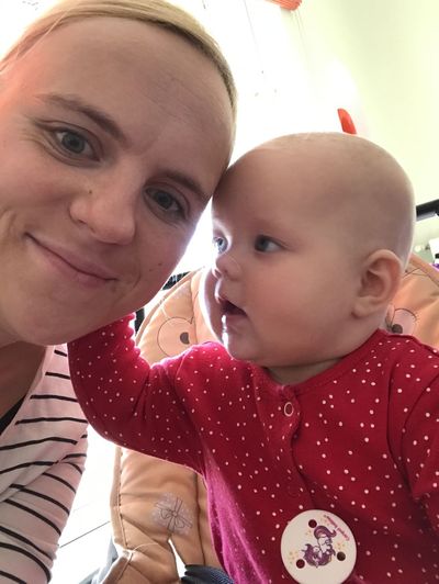 Portrait of mother and daughter