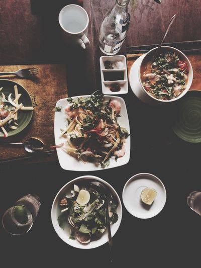 Close-up of food served in plate