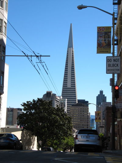 City street with buildings in background