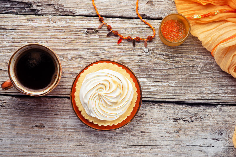 Directly above shot of coffee on table