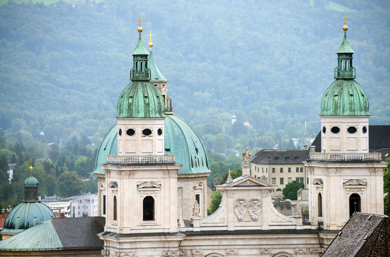 Salzburg cathedral in city