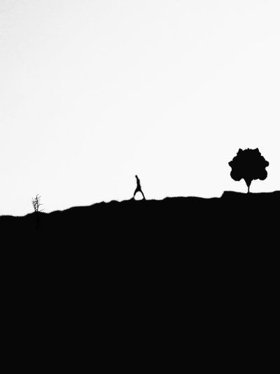 Silhouette of two people
