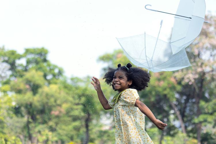 Young woman with umbrella