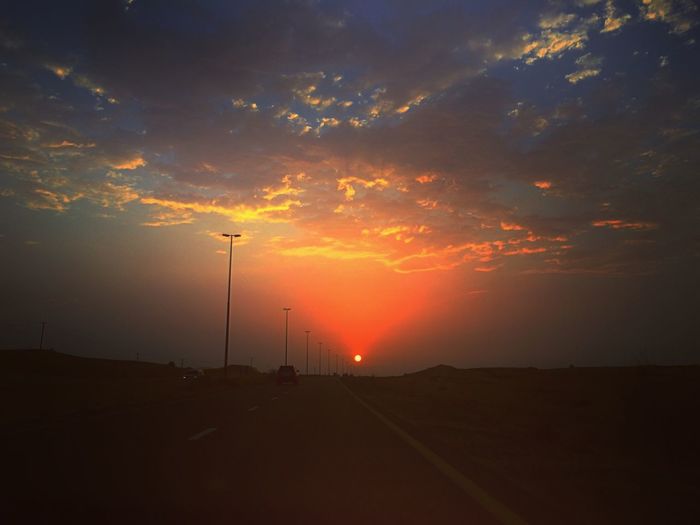 Road at sunset