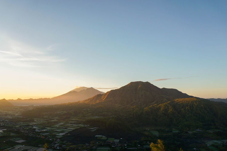 Mount batur in the morning