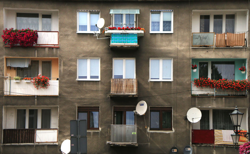 Exterior of residential building