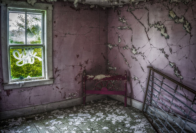 Abandoned house window