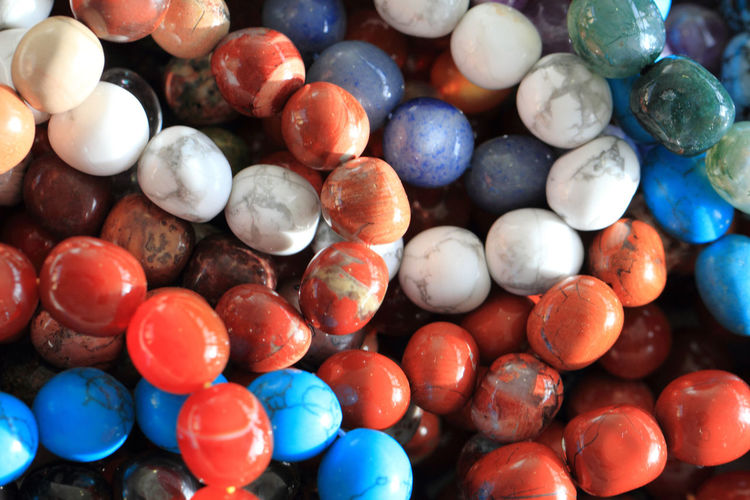 Full frame shot of multi colored pebbles