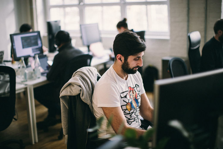 People working in office