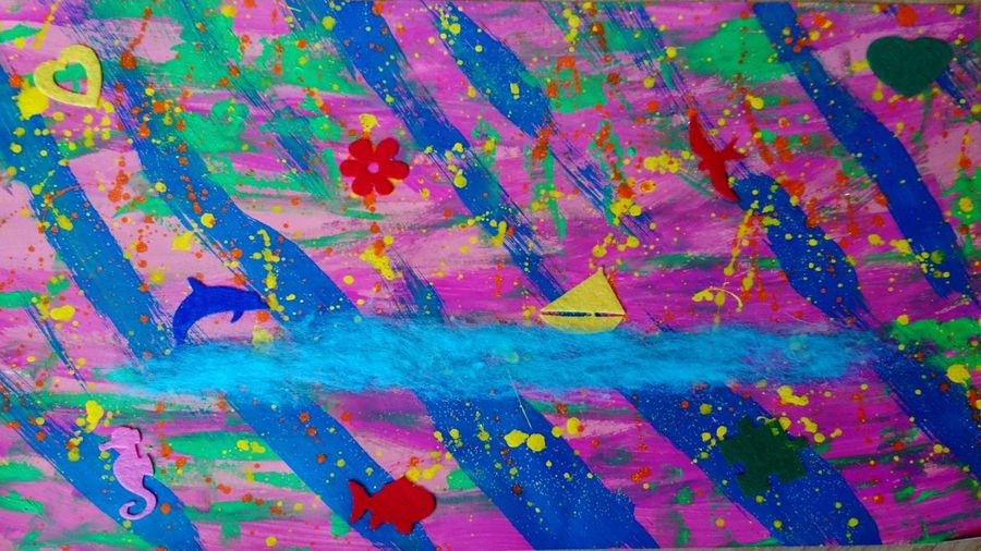 Full frame shot of multi colored abstract background