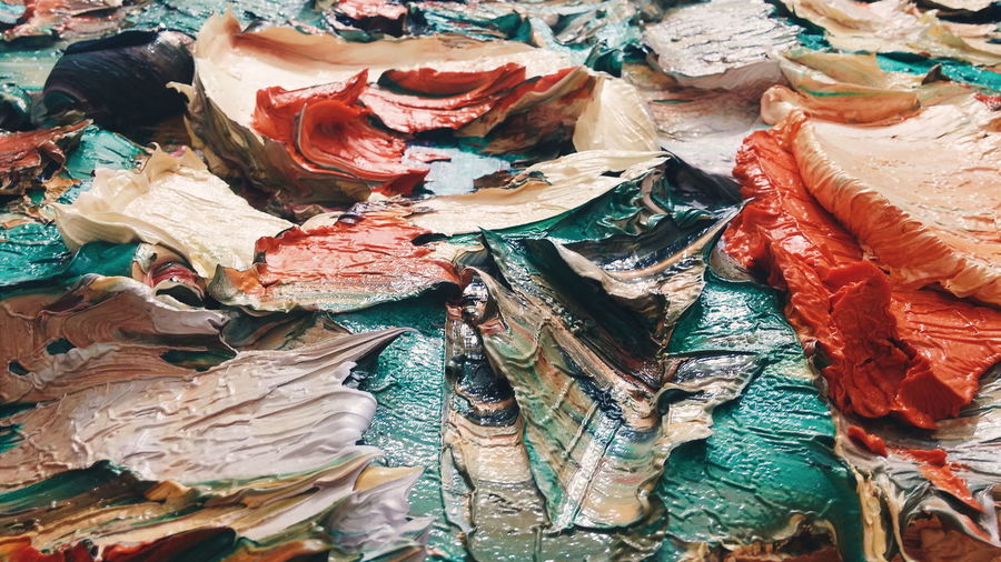 Full frame shot of acrylic painting