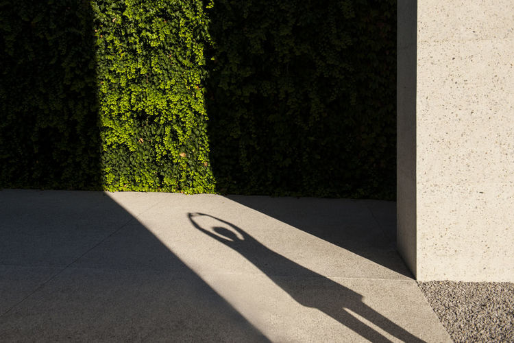 Shadow of girl on street